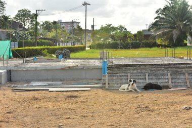 Arkaplanda çimento zemin dokusu soyut .