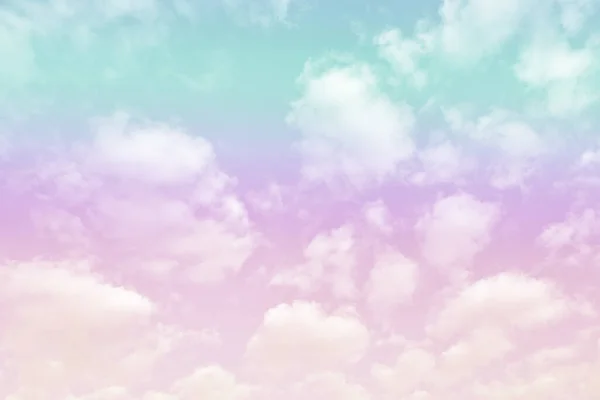 Cielo Nuvola Con Sfondo Colorato Pastello — Foto Stock