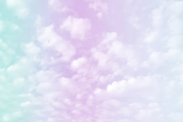 Himmel Och Moln Med Pastell Färgglada Bakgrund — Stockfoto