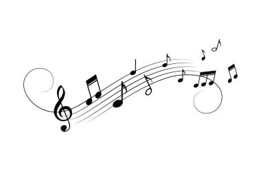 Tasarımınız için soyut müzik arkaplan vektörü. Bölüm 10