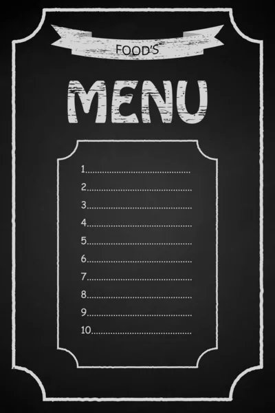 Restaurant menu frame blackboard hand drawn vintage label vector eps10 — Stock Vector