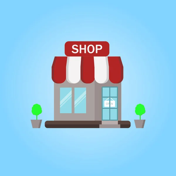 Vektor-Shop, Illustration, Symbol, Hintergrund. — Stockvektor