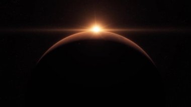 Mars gezegeni güneş doğarken