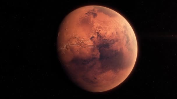 Planeet Mars Uit Ruimte — Stockvideo