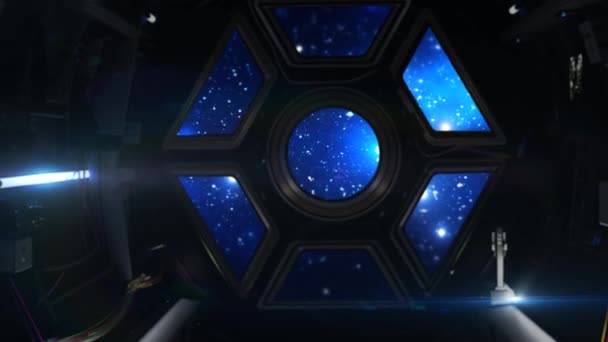 Călătorind Spațiu Adânc Nebuloase Nava Spațială — Videoclip de stoc