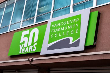 Vancouver Community College şehir kampüsü önünde işareti