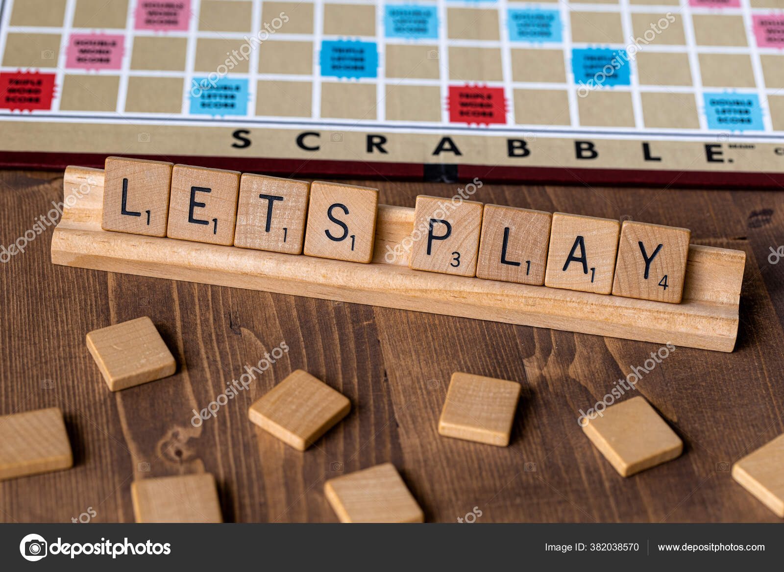 Scrabble Board Game Scrabble Tile Spell Lets Play Stock Photo Image By C Mitchdhutchinson