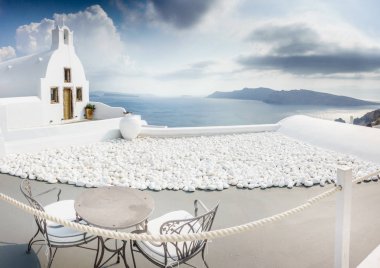White Church on Santorini island, Greece clipart