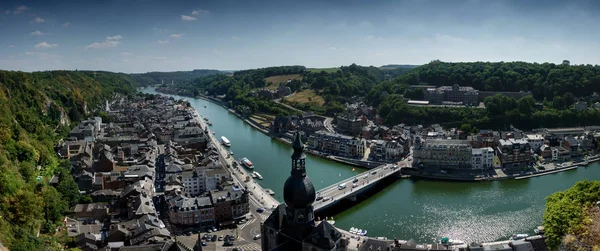 Aerial View Cityscape Bridge River Belgium — Stock Photo, Image