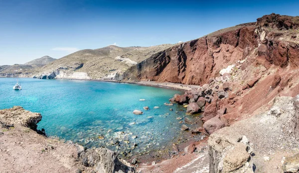Scenic View Coastline Santorini Island — Stock Photo, Image