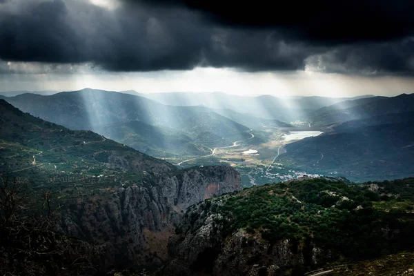 Scenic View Landscape Mountain Crete Greece — Stock Photo, Image