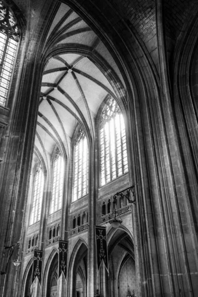 Vue Angle Bas Intérieur Église France — Photo