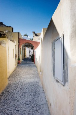Geleneksel Konut salonu, Santorini Island, Yunanistan
