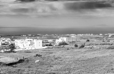 Santorini Island, Yunanistan geleneksel evler