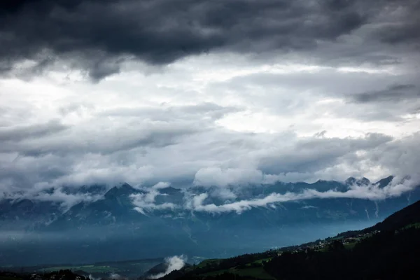 Vue Panoramique Montagne Sous Ciel Nuageux Allemagne — Photo