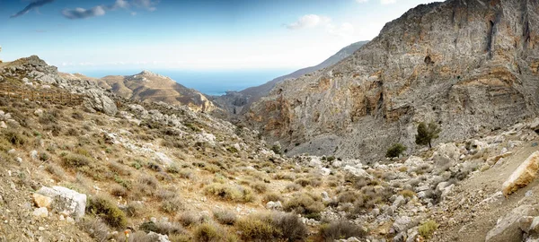 Vista Panorámica Del Paisaje Las Montañas Creta Grecia — Foto de Stock