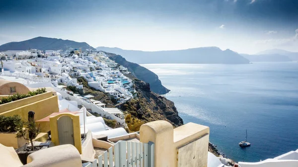View Oia Town Santorini Island Greece — Stock Photo, Image