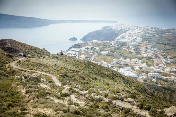 Vista Ciudad Oia Isla Santorini — Foto de Stock