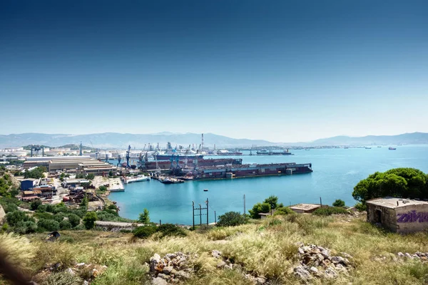 Scenic View Harbor Sea Greece — Stock Photo, Image