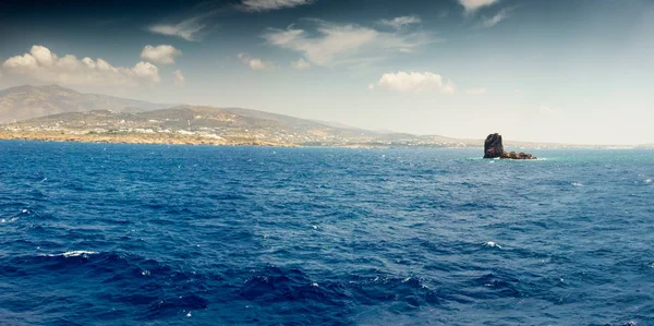 Vista Panorâmica Montanha Mar Contra Céu Paros Grécia — Fotografia de Stock