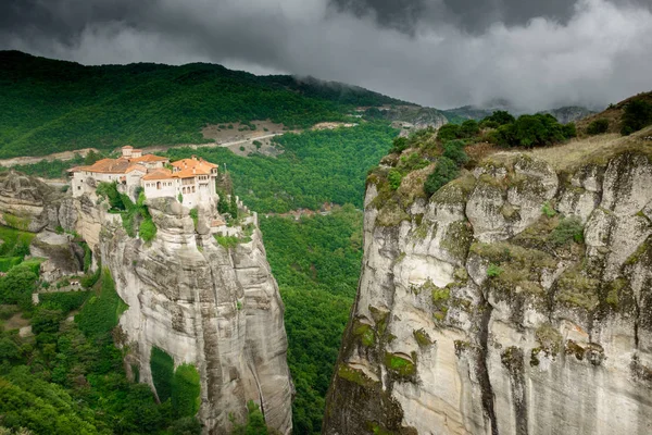 Scenic View Meteora Monastery Cliff Greece — Stock Photo, Image