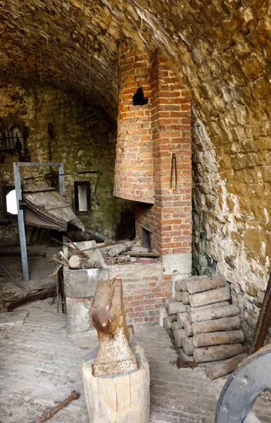 Chimenea Restaurante Bélgica Enfoque Selectivo — Foto de Stock