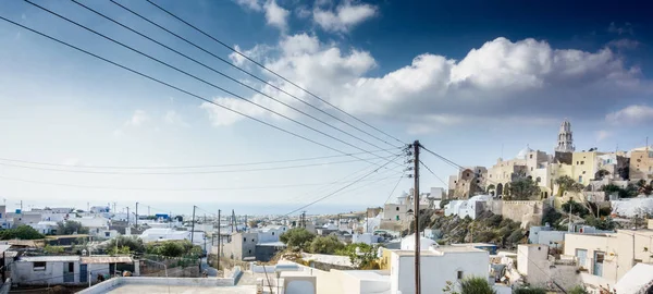 Vacker Utsikt Över Bostads Distriktet Santorini — Stockfoto