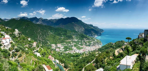 Panoramiczny Widok Góry Morze Cinque Terre Włochy — Zdjęcie stockowe
