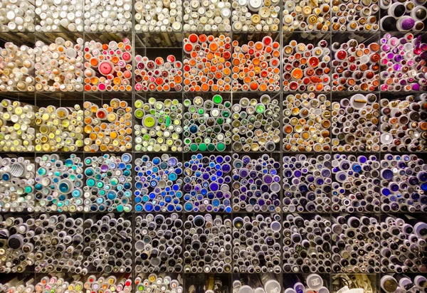 Sokféle Varrás Gombok Textil Üzlet Eladó — Stock Fotó