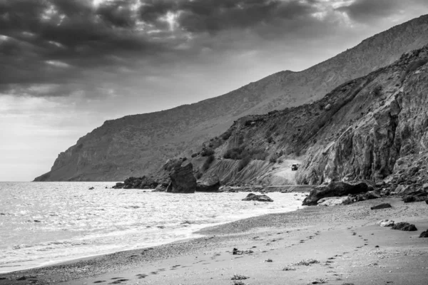 Живописный Вид Море Скалу Крит Греция — стоковое фото