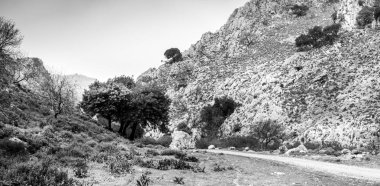 Panoramik manzara ve hills adlı Crete, Yunanistan
