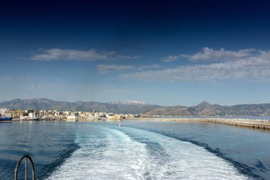 Görünümünü gemisi Girit, Yunanistan, Avrupa su sondaki