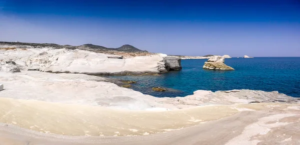 White Rock Cliff Milos Island Greece — Stock Photo, Image