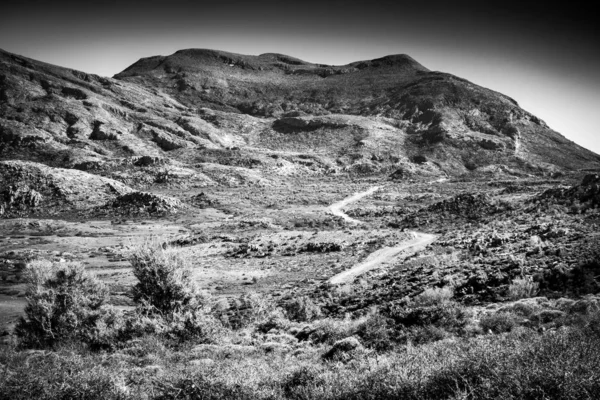 Vista Del Camino Rural Que Conduce Montaña Creta Grecia — Foto de Stock