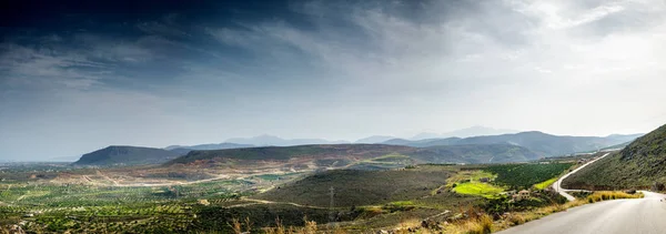 Vista Paisagem Montanhas Distância — Fotografia de Stock