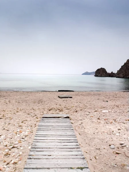 Malerischer Blick Auf Strand Und Klippe Auf Der Insel Milos — Stockfoto