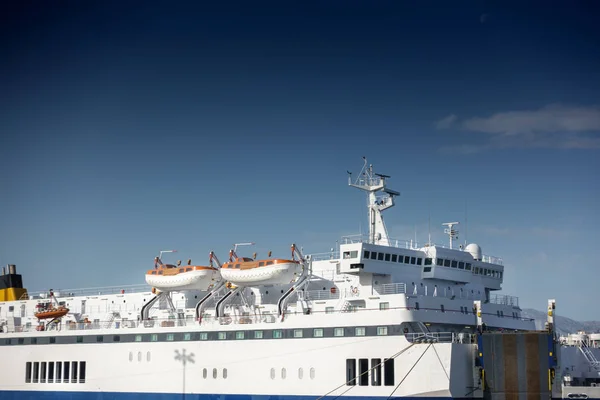 View Lifeboats Cruise Ship Crete Greece — Stock Photo, Image