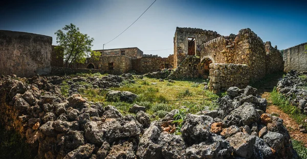 Ruínas abandonadas de Aradena em Creta, Grécia — Fotografia de Stock