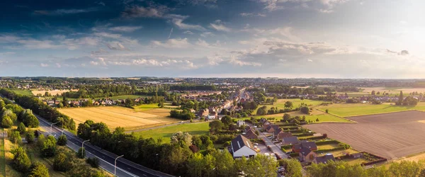 Luftaufnahme des landwirtschaftlichen Feldes — Stockfoto