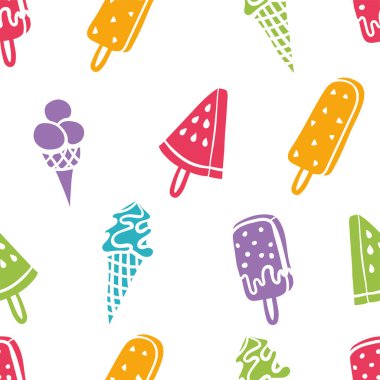 Kusursuz neon renklere sahip buz kalıbı - pürüzsüz arkaplan dokusu, yaz temalı kumaşlar, duvar kağıtları, menüler veya afişler için harika.