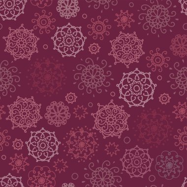 Vektör soyut Doodle Daireleri Kusursuz Desen Arkaplanı. El çizimi Mandala 'nın geçmişi pürüzsüz ve etik. Zarif kumaş, kartlar, düğün davetiyeleri, duvar kağıtları için harika. Sakin ve bohem