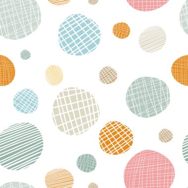 Çemberler kusursuz, el çizimi daireler yaz tekstil baskısı, parti davetiyesi ya da ambalaj kadar harika. Yüzey deseni tasarımı.