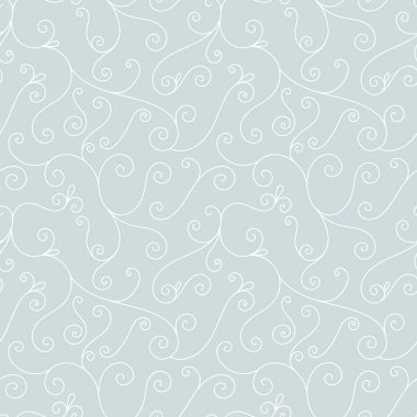 Elle çizilmiş girdaplarla kusursuz desen. El çizimi elementlerle soyut arkaplan. Vektör illüstrasyonu