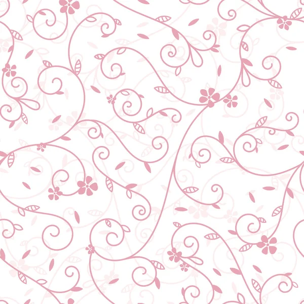 Schöne handgezeichnete nahtlose florale Strudel Muster, ideal für Textilien, Stoffe, Tapeten, Verpackung, Banner - Vektor-Oberflächendesign — Stockvektor