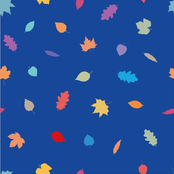 Fall of the leaves. Autumn leaves are hand drawn. Seamless pattern for textile, wallpapers, gift wrap, wallpapers, banners and scrapbook. Vector surface illustration. — Stock Vector