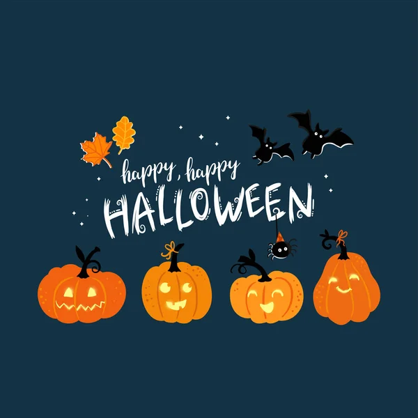 Divertente Disegno Halloween Disegnato Mano — Vettoriale Stock