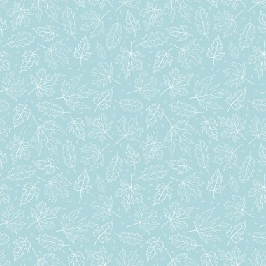 Güzel bir el çizimi sonbaharda pürüzsüz desen, renkli yapraklar arka plan, tekstil, pankart, duvar kağıtları, ambalaj - vektör tasarımı için harika