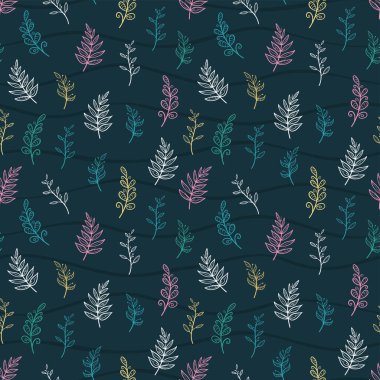 Şirin el çizimleri dalsız desen, tekstil, pankart, duvar kağıtları, ambalaj - vektör tasarımı için harika