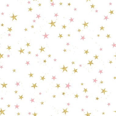 Parlak yıldızlı zarif ve modern desenler, tekstil, afişler, duvar kağıtları, yeni yıl, Noel, doğum günleri - vektör tasarımı -