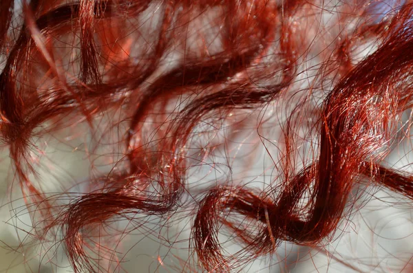 Abstrakte Haarlocken Nahaufnahme Auf Verschwommenem Hintergrund — Stockfoto
